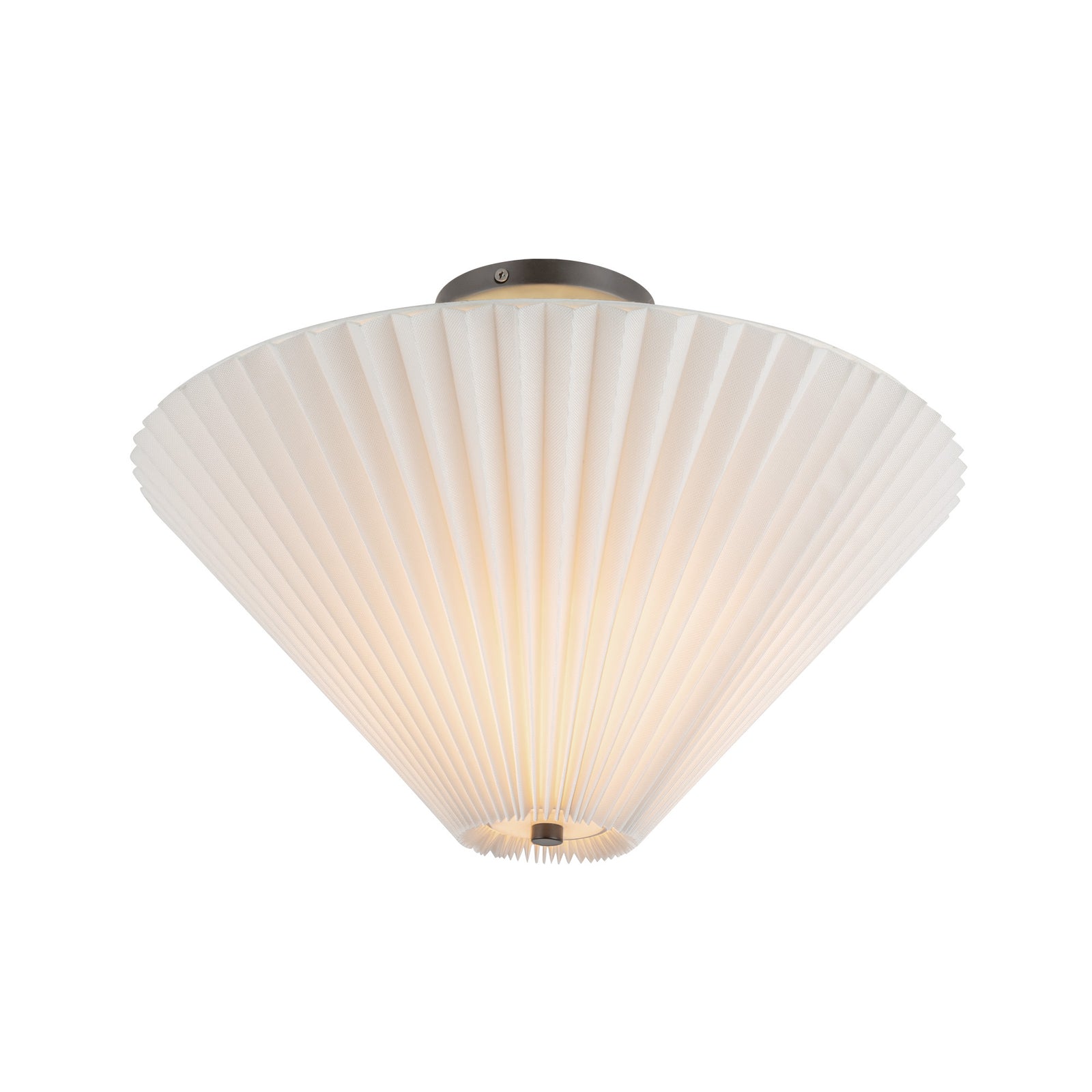 Bridgette 16-in Matte Black/Folded White Socket Semi-Flush Mount