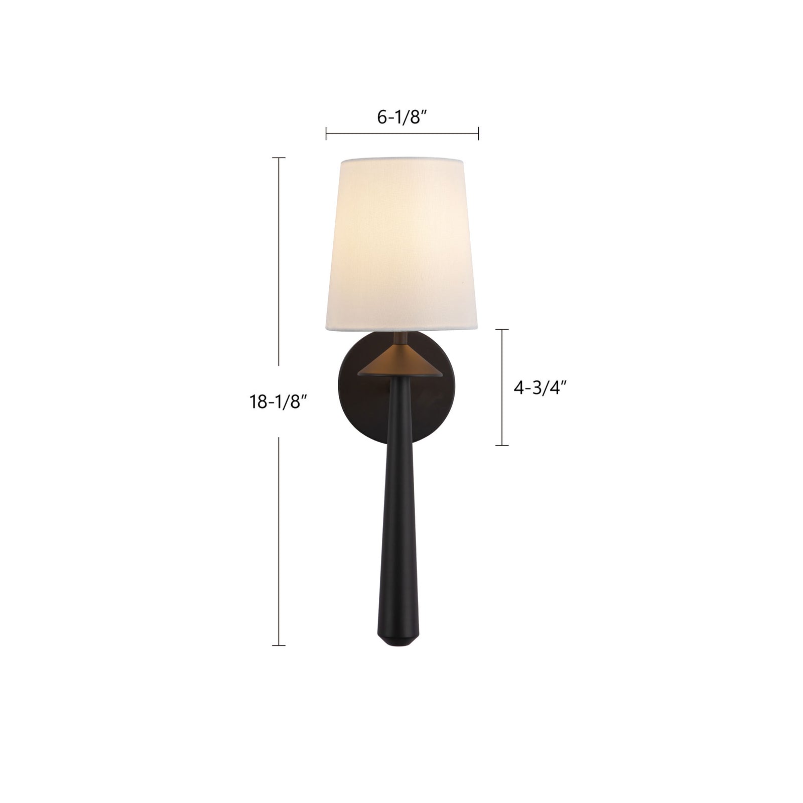 Bridgette 16-in Brushed Gold/White Linen Socket Wall/Vanity Light