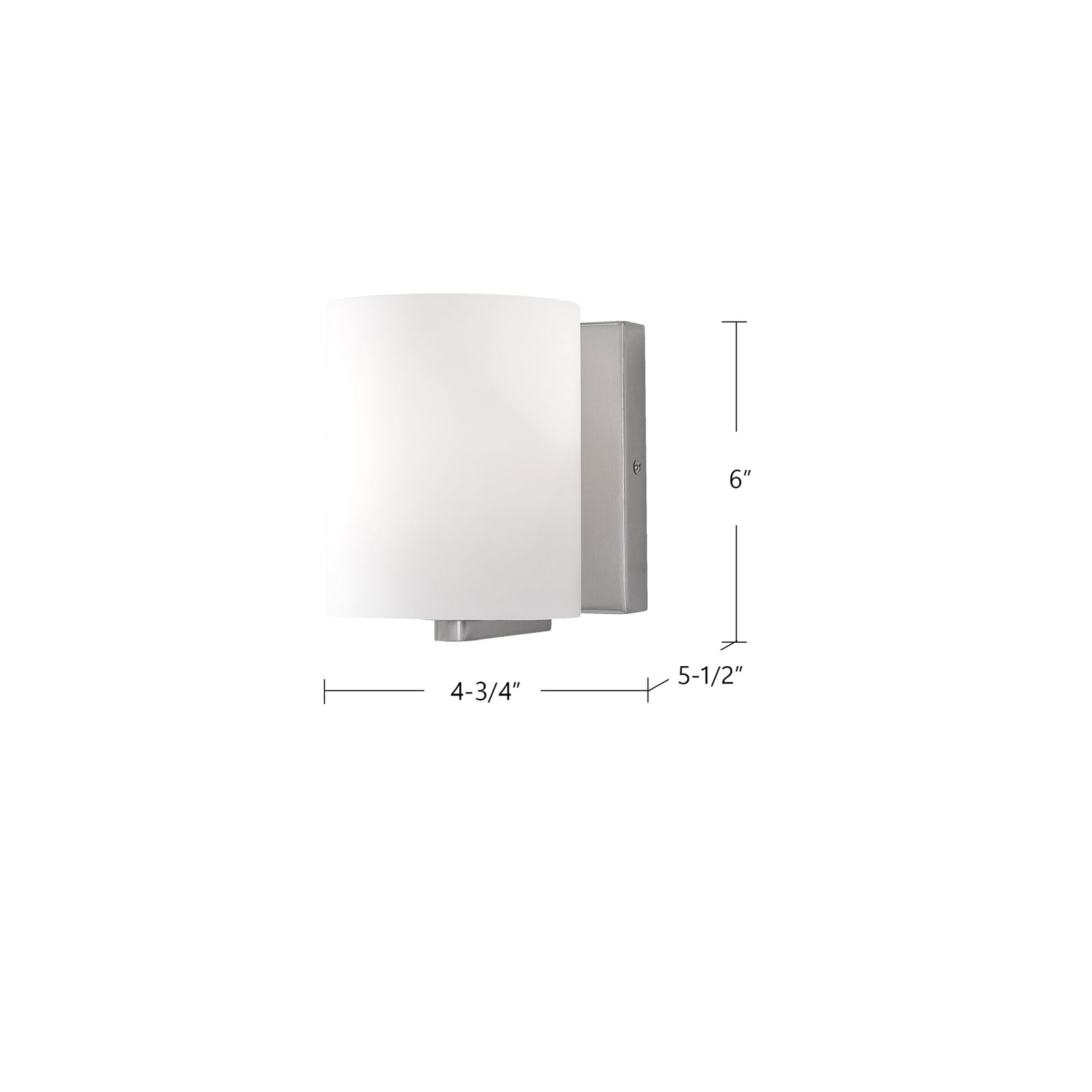 Bridgewater 5-in Brushed Nickel 1 Light Vanity