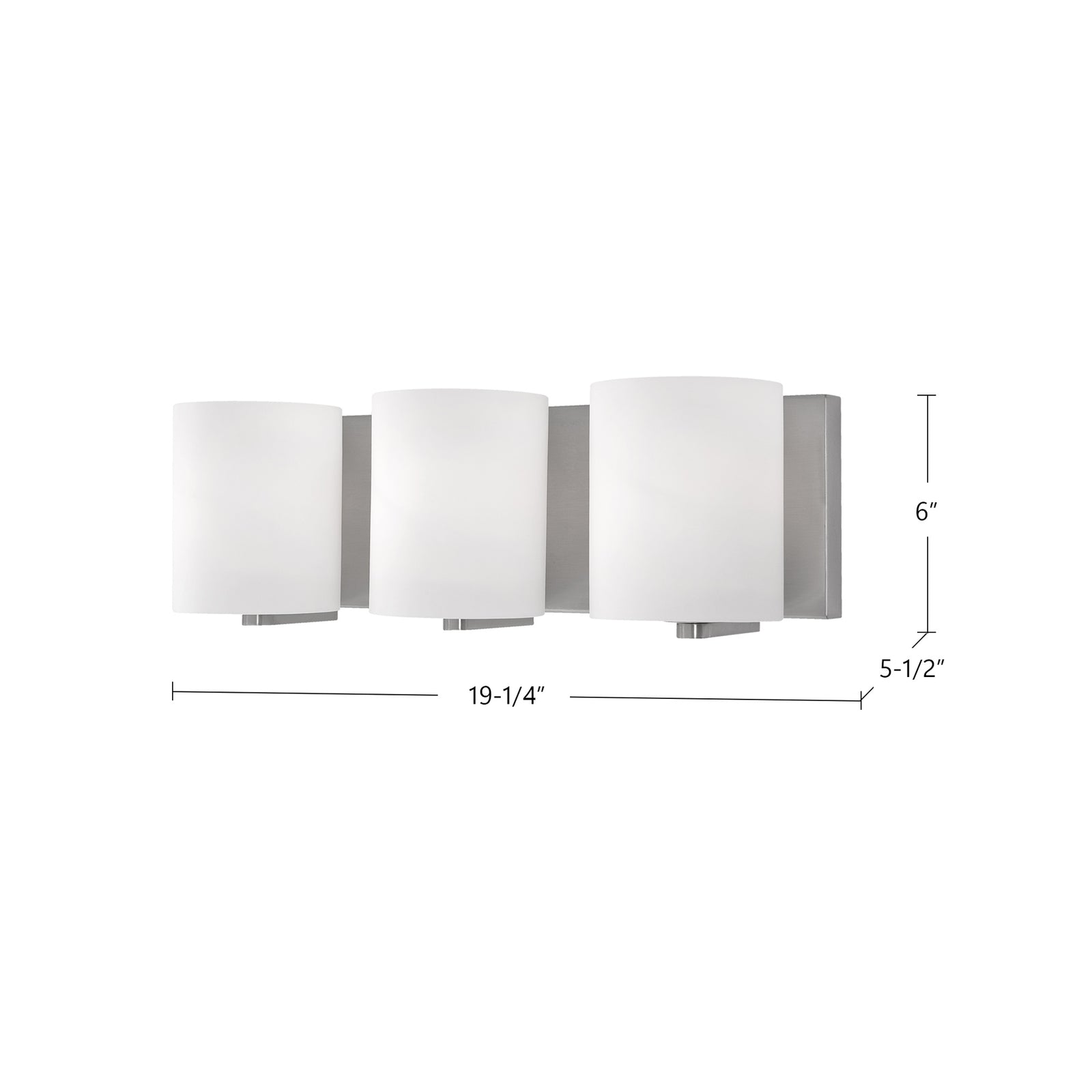 Bridgewater 19-in Brushed Nickel 3 Lights Vanity