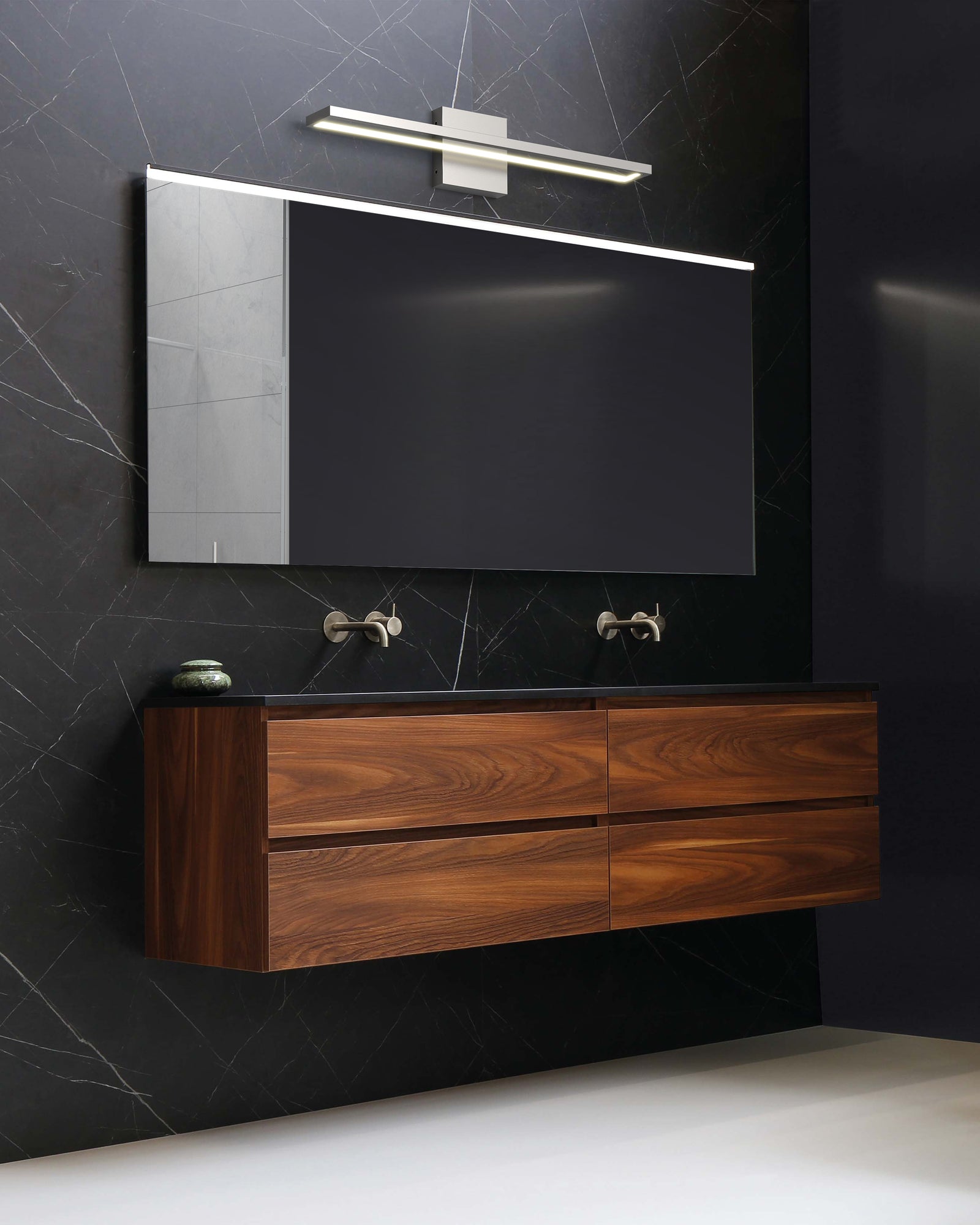 Brio 24-in Brushed Nickel LED Vanity