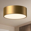 Brisbane 11-in Aged Gold 2 Lights Flush Mount
