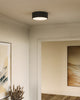 Brisbane 12-in Matte Black 2 Lights Flush Mount
