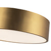 Brisbane 16-in Aged Gold 3 Lights Flush Mount