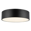 Brisbane 16-in Matte Black 3 Lights Flush Mount