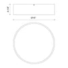 Brisbane 16-in Matte Black 3 Lights Flush Mount