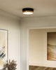 Brisbane 12-in Aged Gold/Matte Black 2 Lights Flush Mount