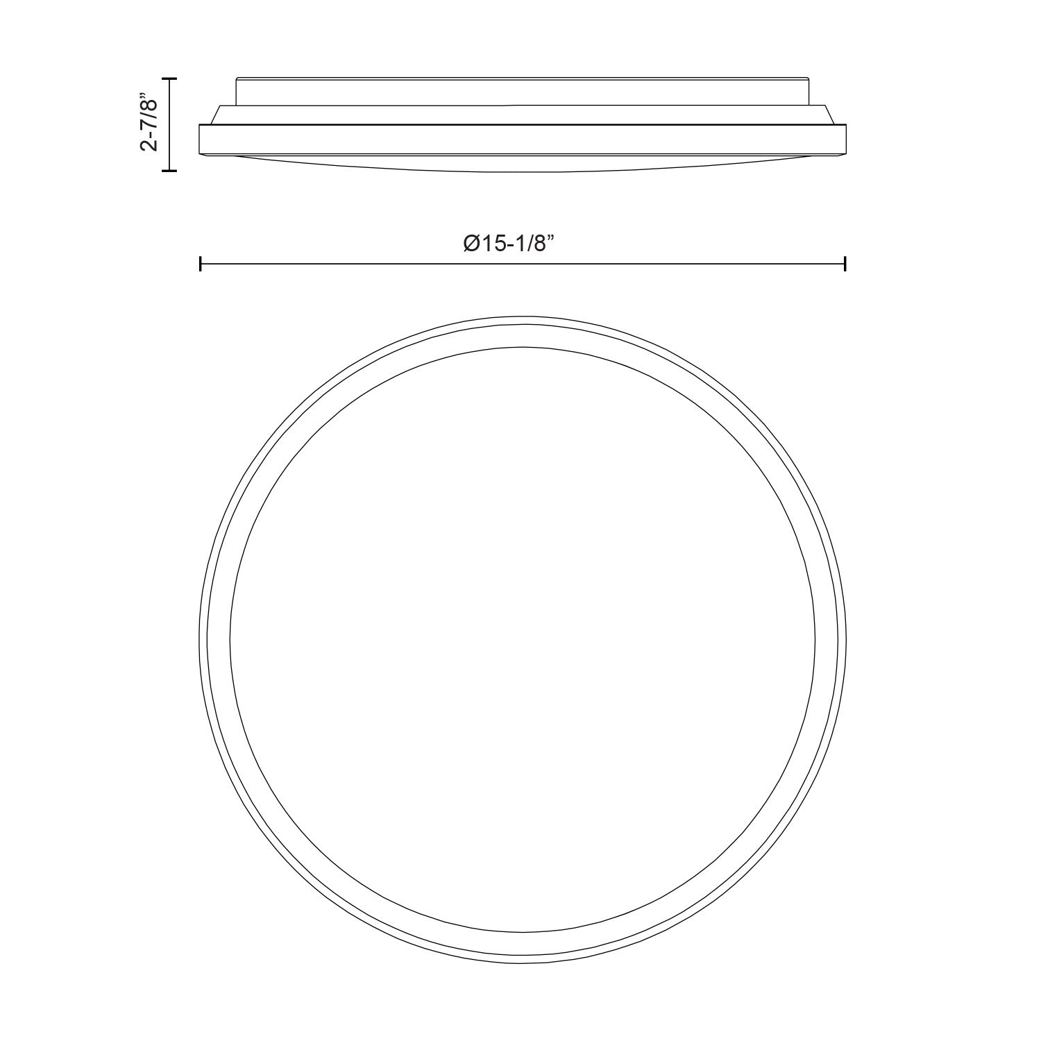 Brook 15-in Black LED Flush Mount