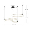 Bruni 55-in Black LED Chandeliers