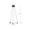 Bruni 16-in Black LED Pendant