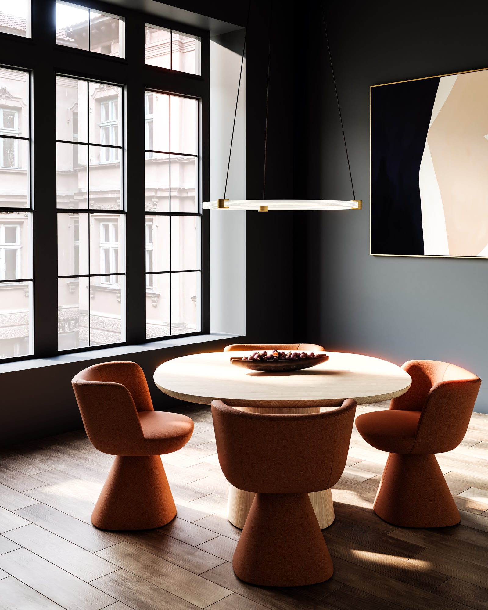 Bruni 32-in Brushed Gold LED Pendant
