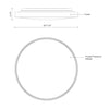 Brunswick 18-in White LED Flush Mount