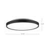 Brunswick 22-in Black LED Flush Mount