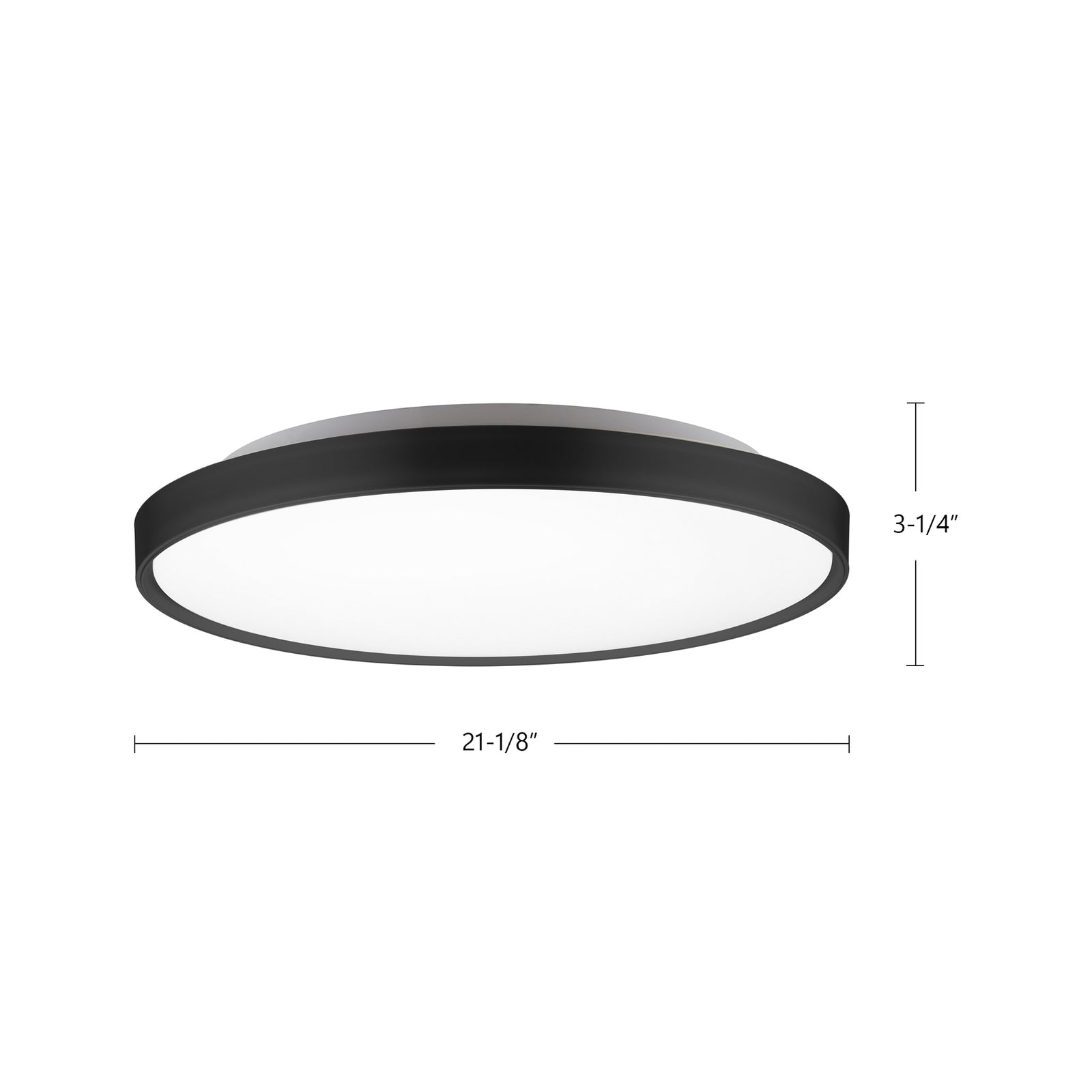 Brunswick 22-in Black LED Flush Mount