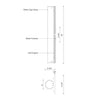 Bute 18-in Black LED Wall Sconce