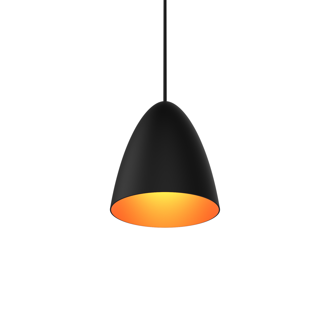 Bullet 4" Matte Black/Copper Single Pendant