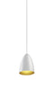 Bullet 4" White/Gold Single Pendant