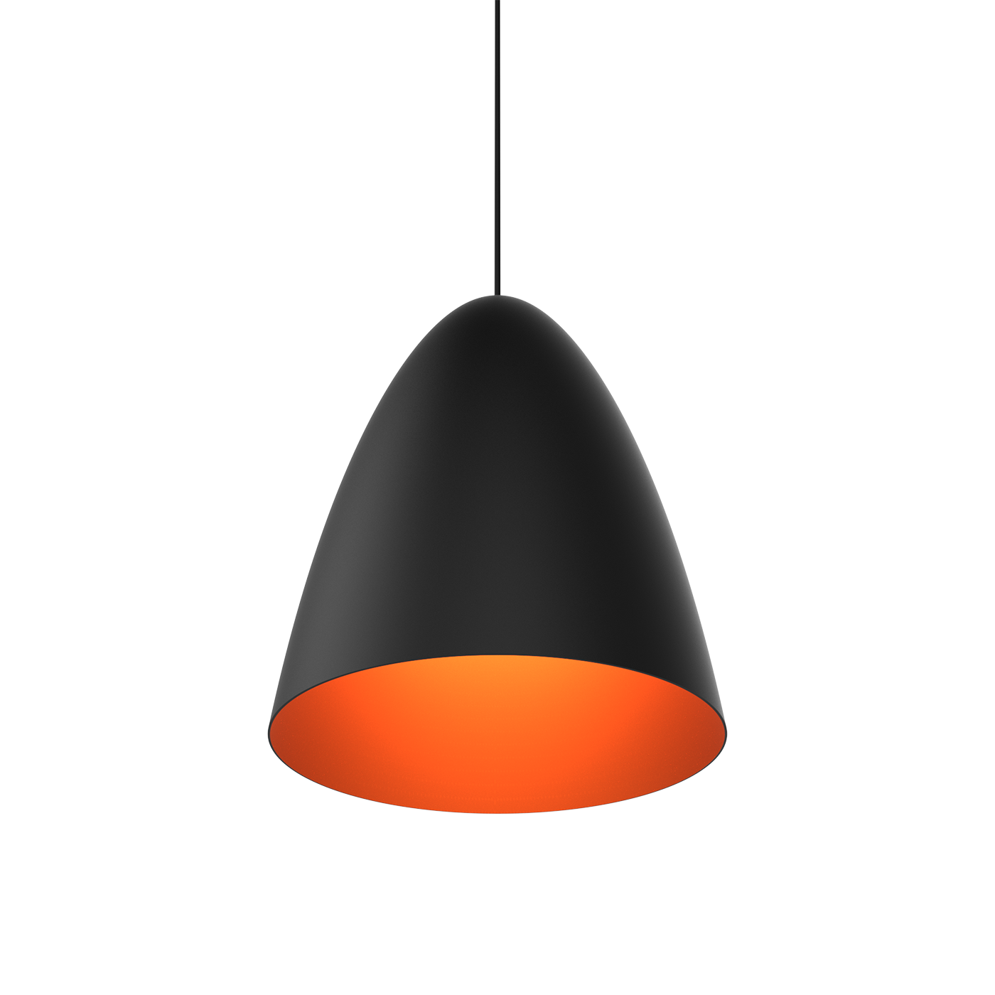 Bullet 8" Matte Black/Copper Single Pendant