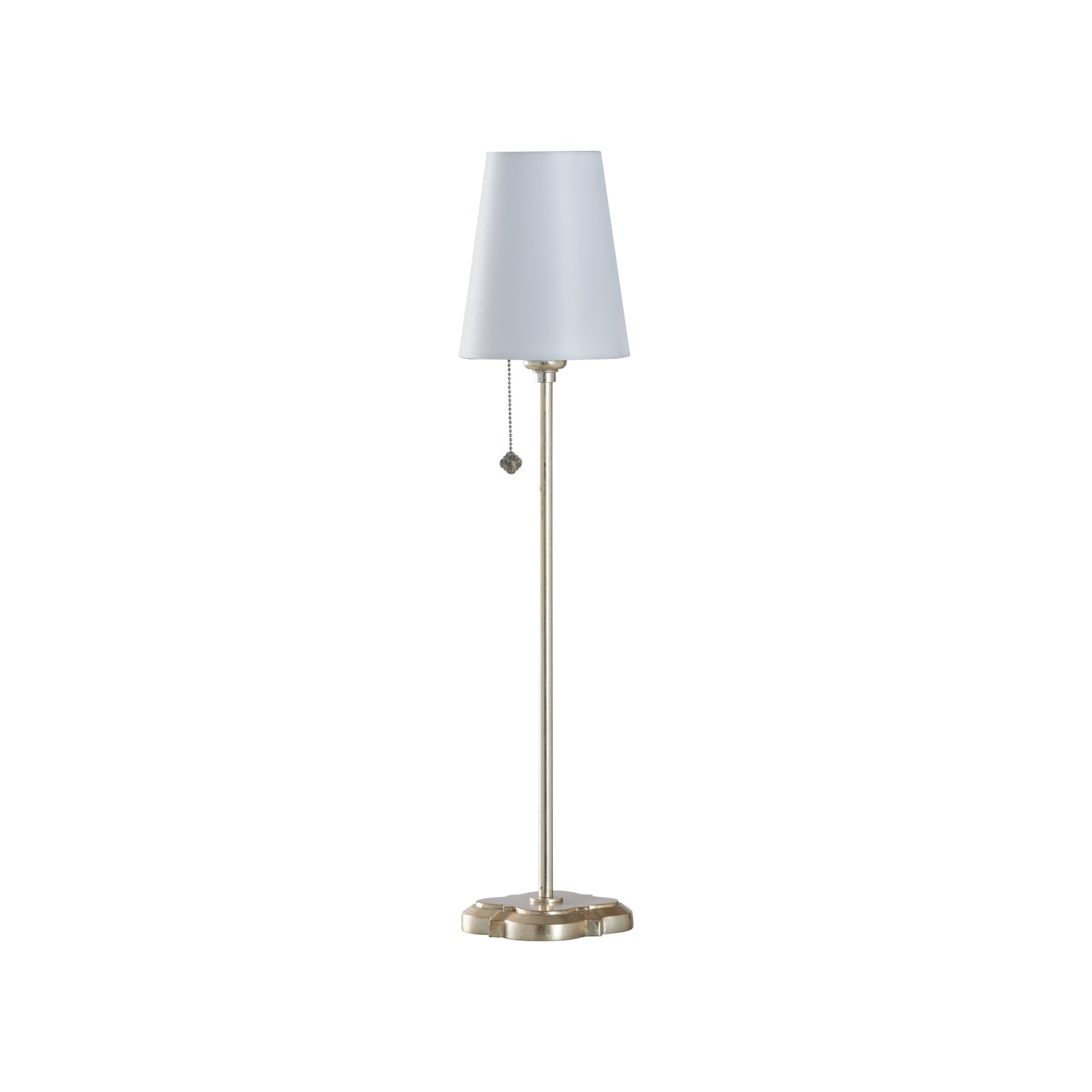 Quatrefoil Table Lamp - Silver Leaf
