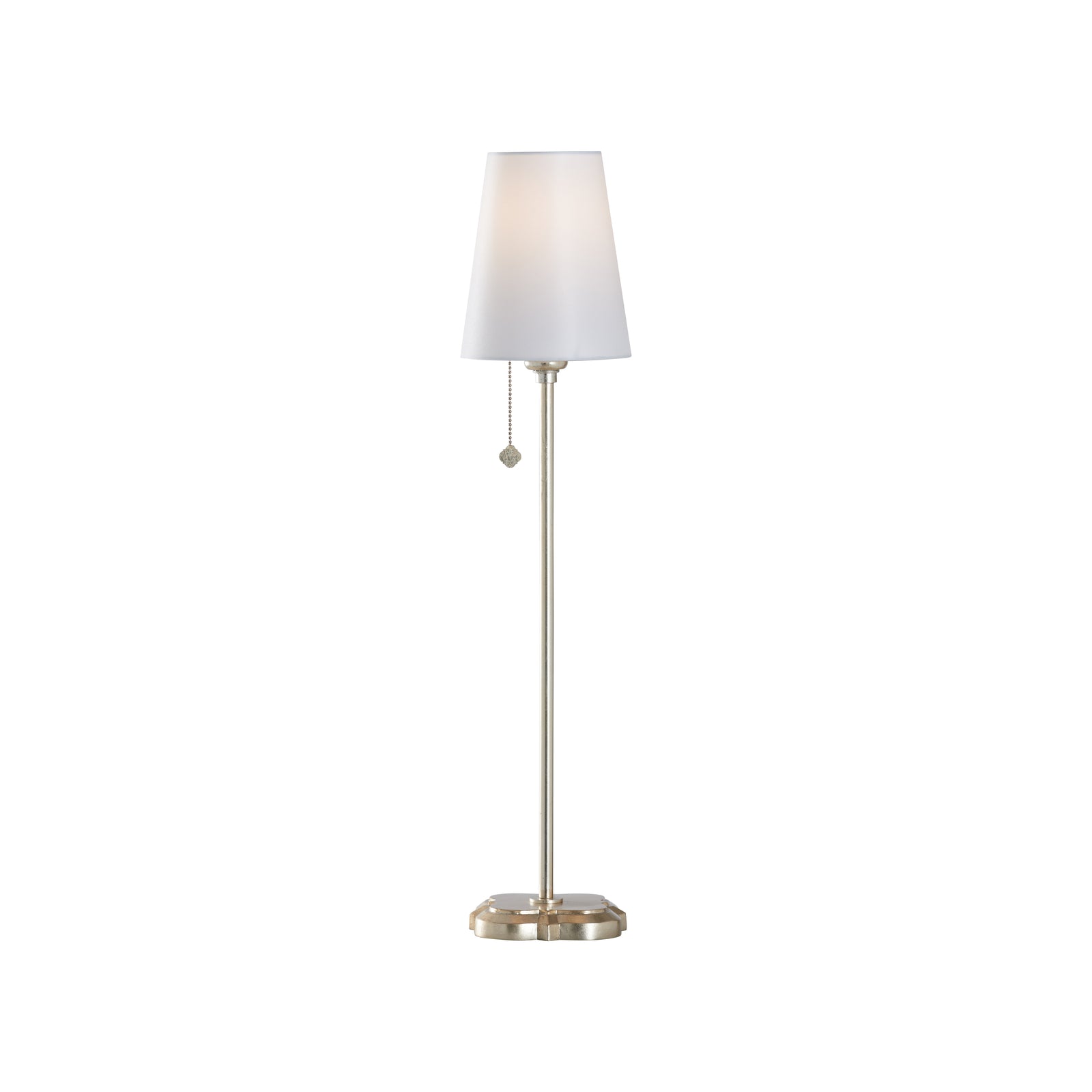 Quatrefoil Table Lamp - Silver Leaf