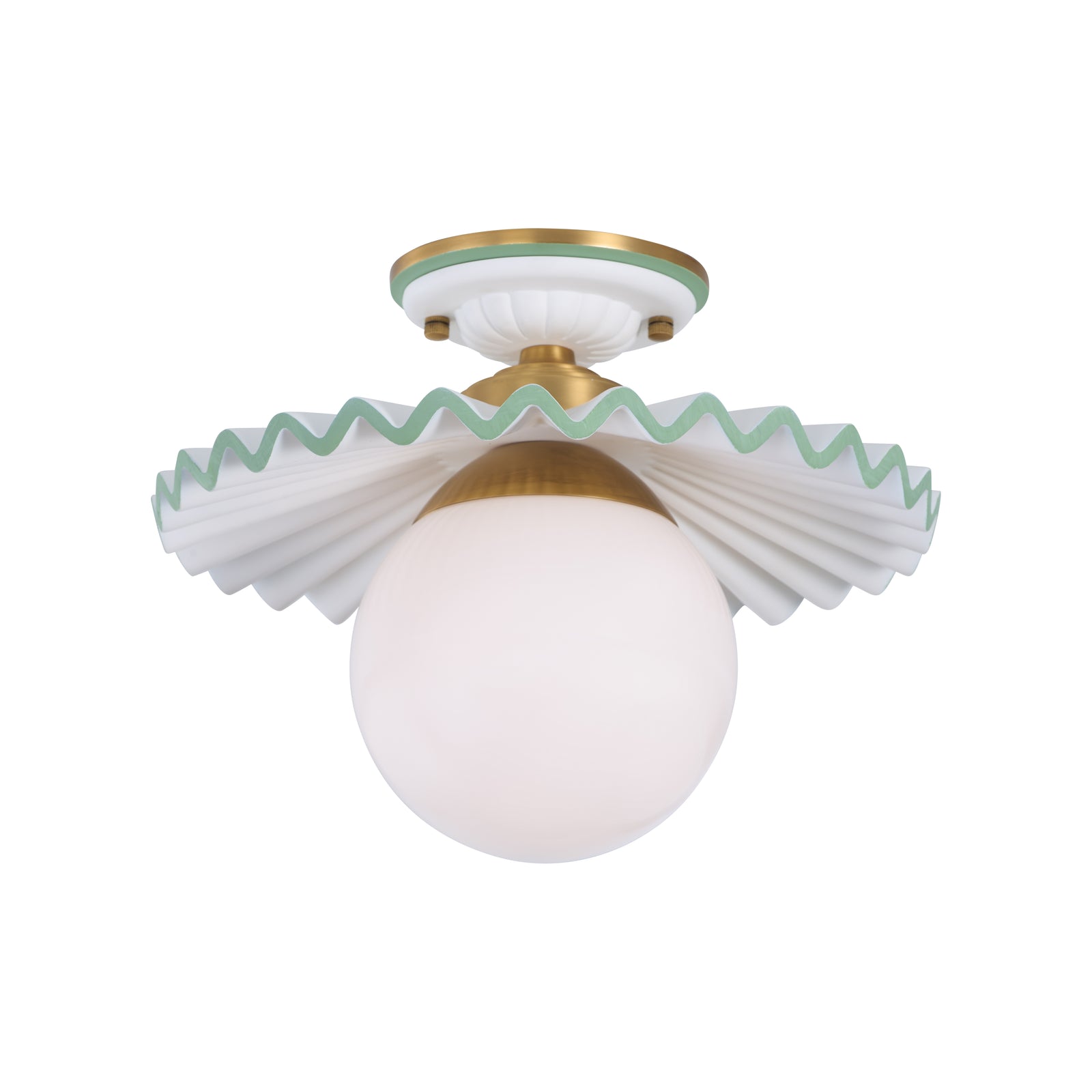 Fancy Ruffle Flushmount