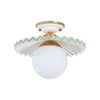Fancy Ruffle Flushmount