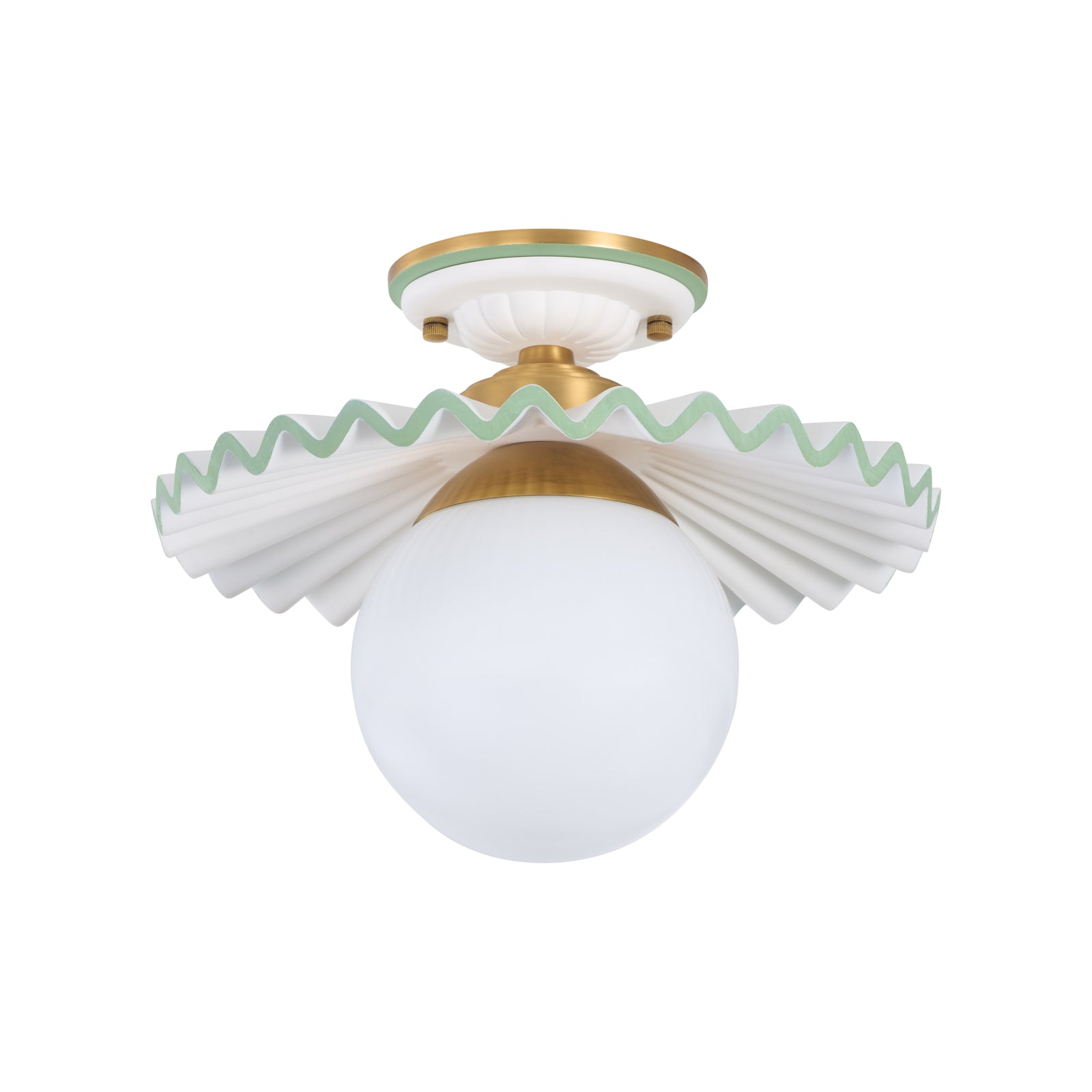 Fancy Ruffle Flushmount