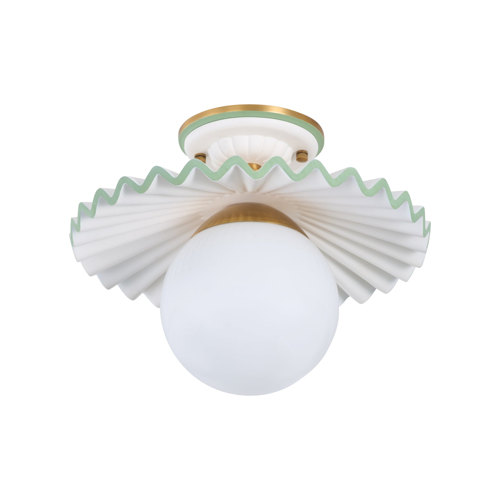 Fancy Ruffle Flushmount