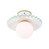 Fancy Ruffle Flushmount