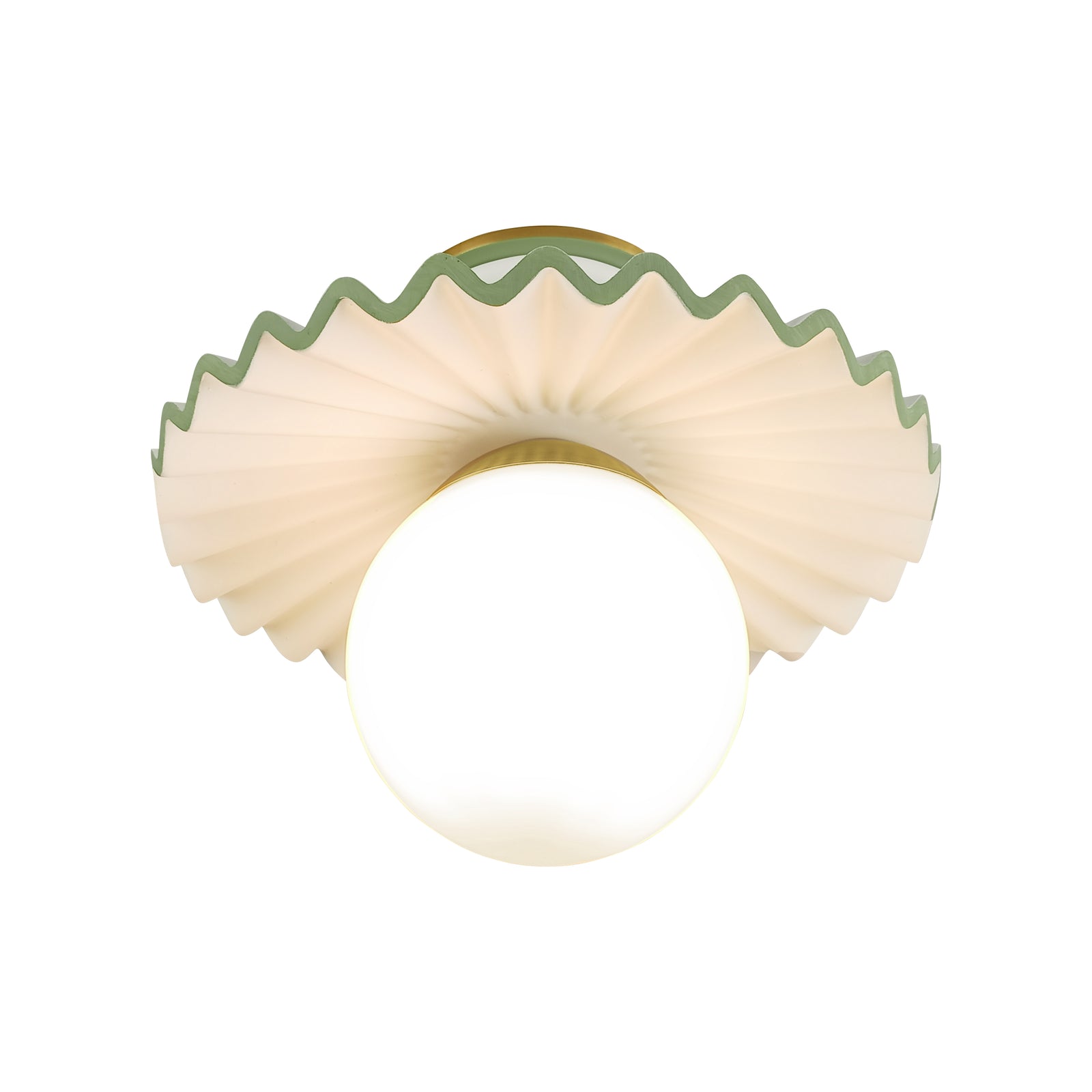 Fancy Ruffle Flushmount