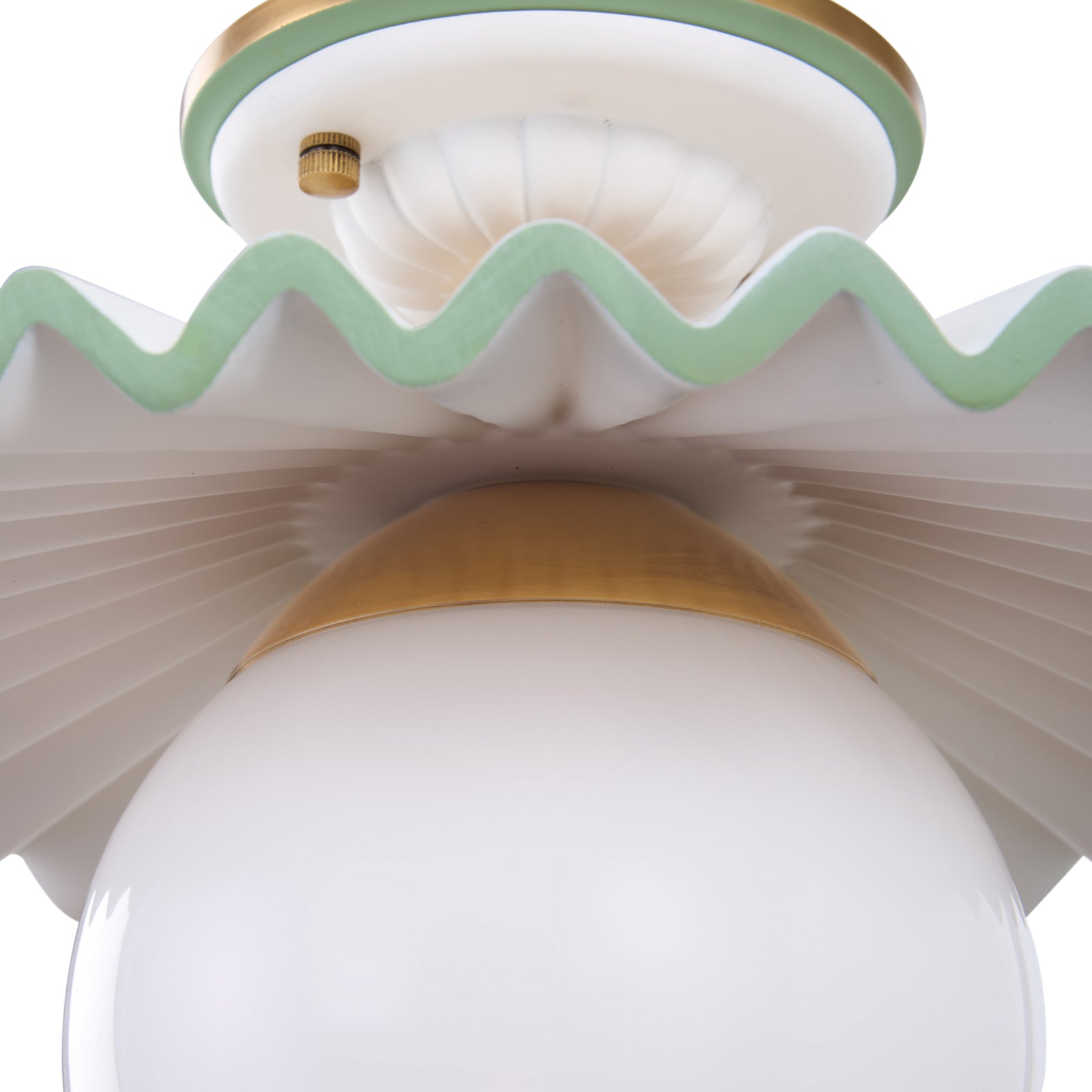Fancy Ruffle Flushmount
