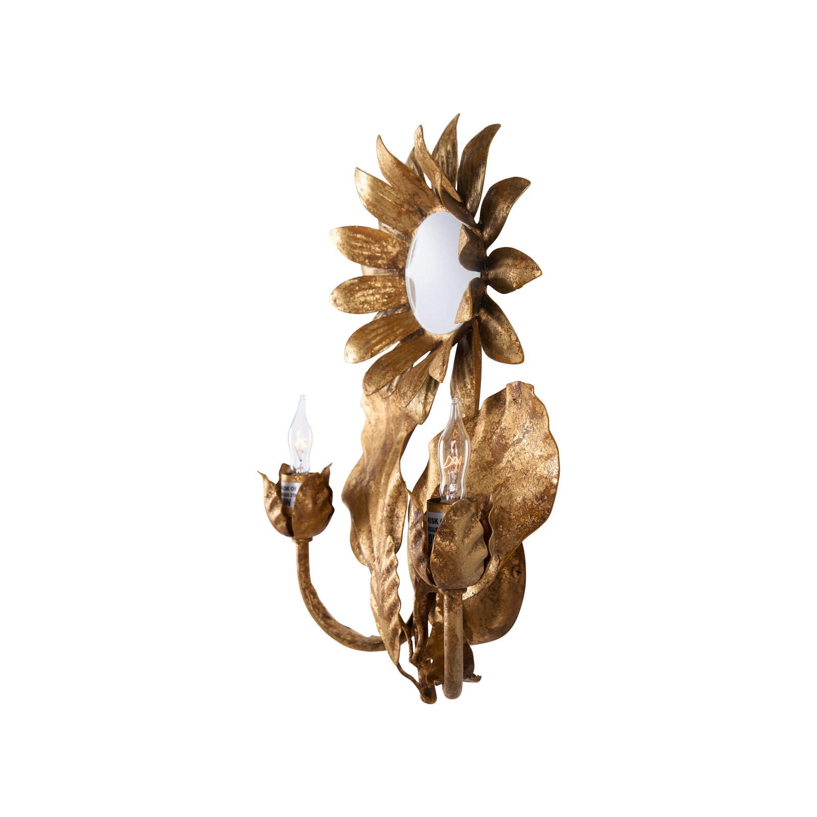 Sunflower Wall Sconce - Gold