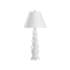 Swirl Handle Lamp - White
