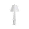 Swirl Handle Lamp - White