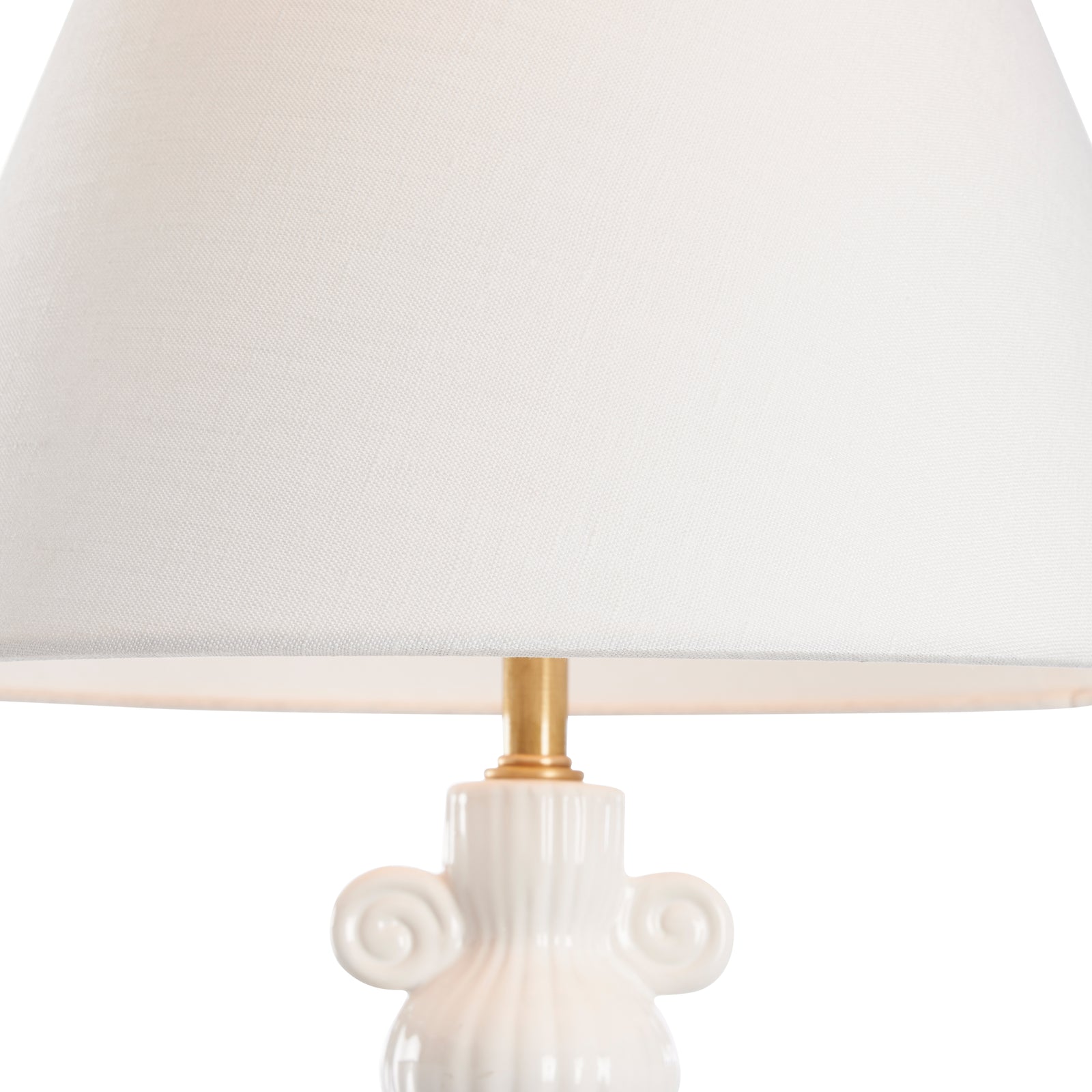 Swirl Handle Lamp - White