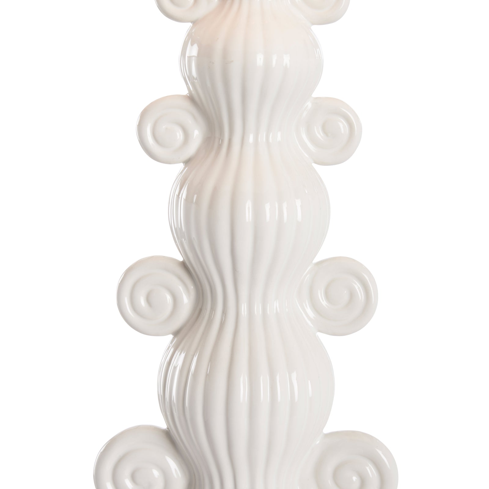Swirl Handle Lamp - White