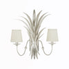 Wheat Sconce - Silver Electrified w/ Shades