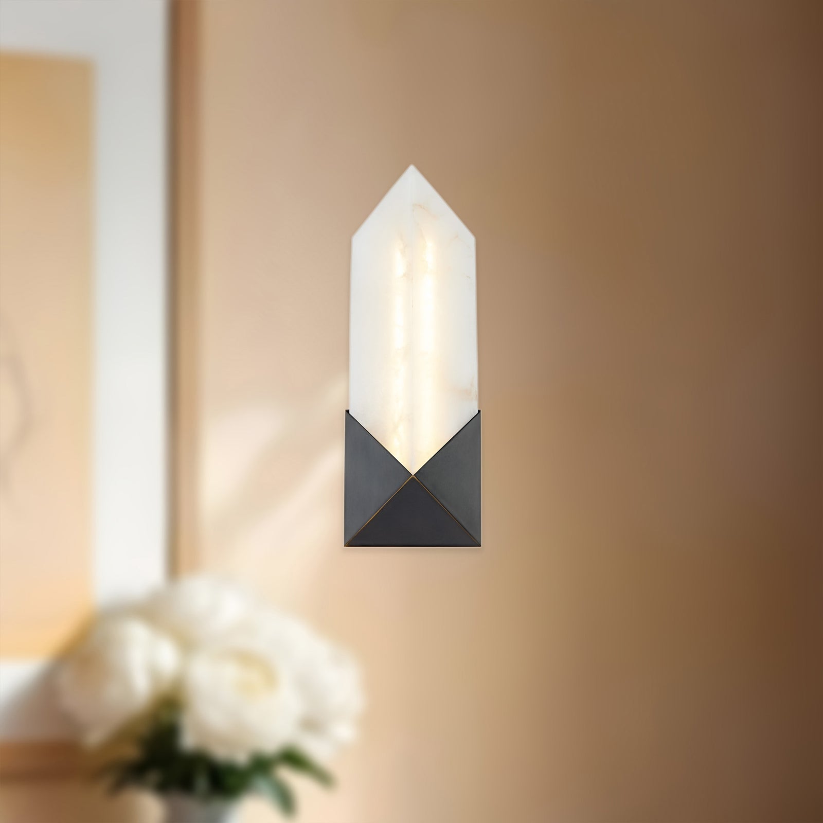Caesar 12-in Urban Bronze/Alabaster LED Wall/Vanity