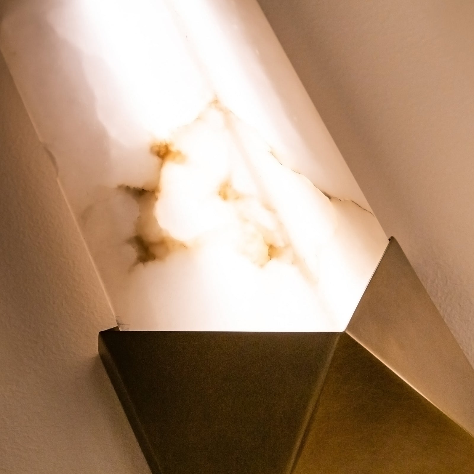 Caesar 12-in Vintage Brass/Alabaster LED Wall/Vanity