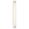 Caesar 25-in Polished Nickel/Alabaster LED Wall/Vanity