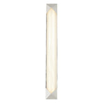 Caesar 25-in Polished Nickel/Alabaster LED Wall/Vanity