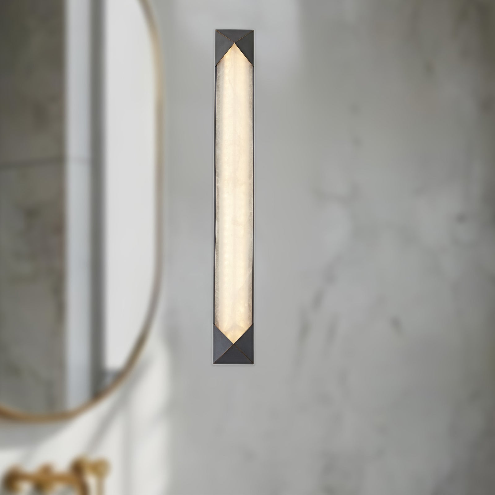 Caesar 25-in Urban Bronze/Alabaster LED Wall/Vanity