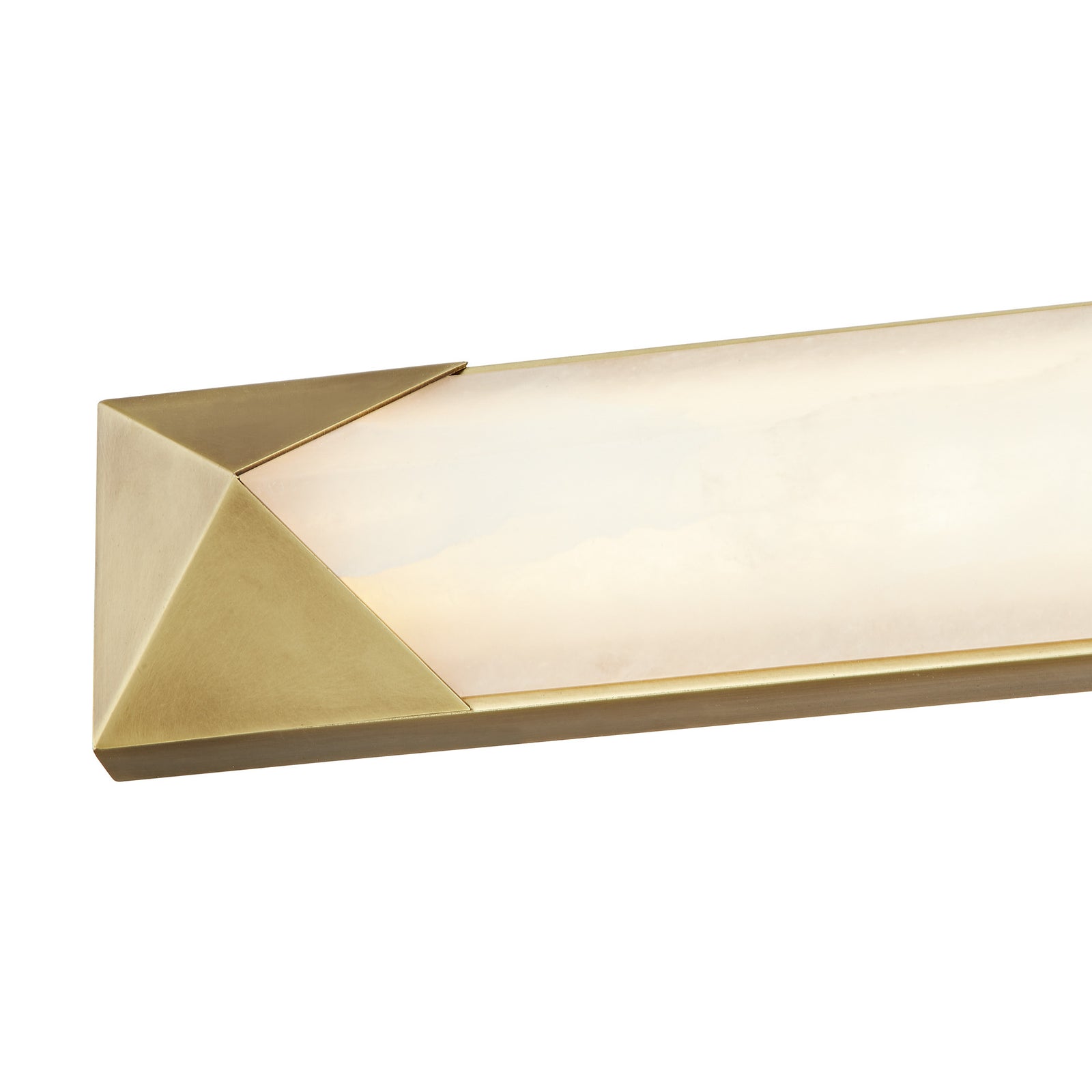 Caesar 25-in Vintage Brass/Alabaster LED Wall/Vanity