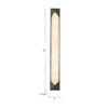 Caesar 25-in Polished Nickel/Alabaster LED Wall/Vanity
