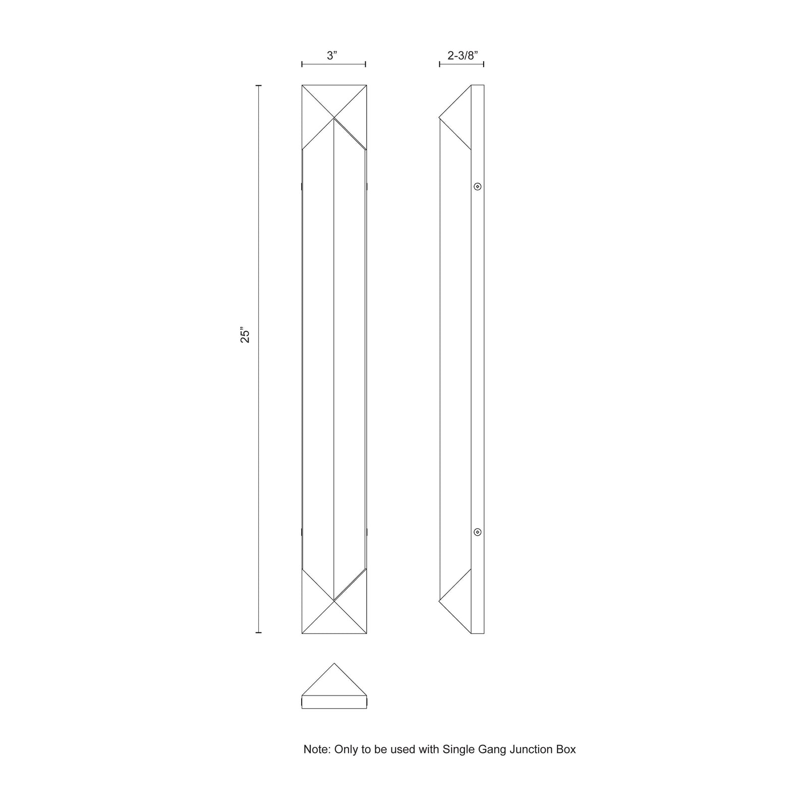 Caesar 25-in Polished Nickel/Alabaster LED Wall/Vanity