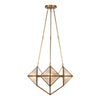 Cairo 21-in Ribbed Glass/Vintage Brass 4 Lights Chandeliers
