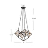 Cairo 21-in Ribbed Glass/Vintage Brass 4 Lights Chandeliers