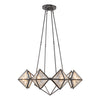 Cairo 30-in Ribbed Glass/Urban Bronze 8 Lights Chandeliers