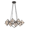 Cairo 30-in Ribbed Glass/Urban Bronze 8 Lights Chandeliers
