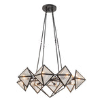 Cairo 30-in Ribbed Glass/Urban Bronze 8 Lights Chandeliers